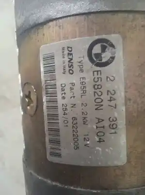 Peça sobressalente para automóvel em segunda mão motor de arranque por bmw serie 3 berlina (e46) 3.0 24v turbodiesel cat referências oem iam 2247391  e5820nai04