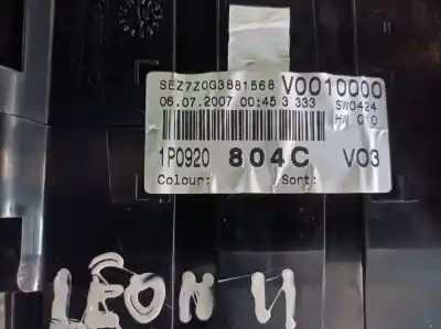 Peça sobressalente para automóvel em segunda mão quadrante por seat leon (1p1) leon (1p1) (2005 - 2012) referências oem iam 1p0920804c  110080279018