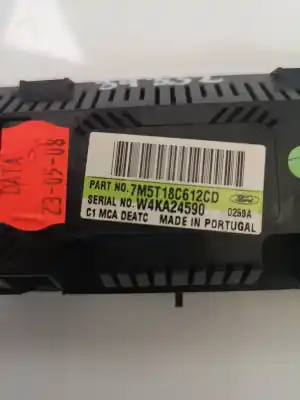 Peça sobressalente para automóvel em segunda mão comando de sofagem (chauffage / ar condicionado) por ford focus lim. (cb4) focus lim. (cb4) (2007 - 2011) referências oem iam 7m5t18c612cd  