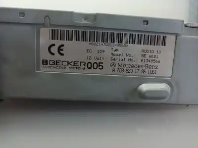 İkinci el araba yedek parçası ses sistemi / radyo cd için mercedes-benz clase c (w203) berlina 200 cdi (203.004) oem iam referansları a2038201786  21349566