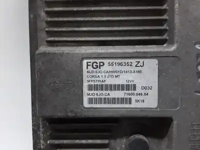 Peça sobressalente para automóvel em segunda mão centralina de motor uce por opel combo familiar referências oem iam 55196352zj