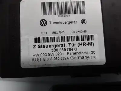 Gebrauchtes Autoersatzteil FENSTERMOTOR HINTEN RECHTS zum VOLKSWAGEN PHAETON (3D3/3D7)  OEM-IAM-Referenzen 3D0959704G  
