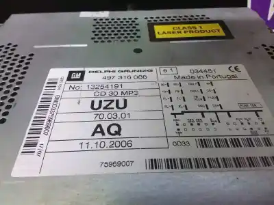 Piesă de schimb auto la mâna a doua SISTEM AUDIO / CD RADIO CASETOFON pentru OPEL ASTRA H CARAVAN  Referințe OEM IAM 497316088  