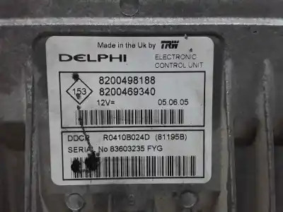 Second-hand car spare part ecu engine control for renault clio iii pack dynamique oem iam references 8200498188  