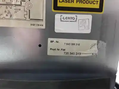 Peça sobressalente para automóvel em segunda mão sistema de áudio / rádio cd por lancia ypsilon (843_) 1.2 (843.axb1a) referências oem iam 7643388316  