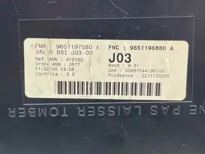 Second-hand car spare part fuse box unit for opel kadett e 1.7 beauty berlina [1.7 ltr. - 42 kw diesel] oem iam references 9651196880a  
