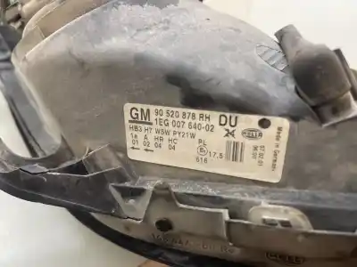Second-hand car spare part right headlight for opel astra 1.6 g oem iam references 90520878rh  
