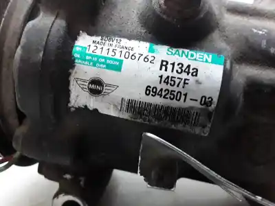 Peça sobressalente para automóvel em segunda mão compressor de ar condicionado a/a a/c por bmw mini r56 cooper referências oem iam 694250103  
