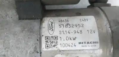 Second-hand car spare part starter motor for ford ka (ccu) titanium oem iam references 51832952  