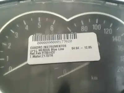 Peça sobressalente para automóvel em segunda mão quadrante por opel meriva blue line referências oem iam 87001437  
