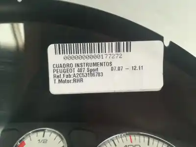 Peça sobressalente para automóvel em segunda mão quadrante por peugeot 407 sport referências oem iam a2c53106703  