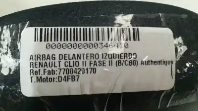 Second-hand car spare part front left air bag for renault clio ii fase ii (b/cb0) base authentique 75 cv / 55 kw oem iam references 7700420170  