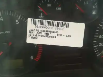 Peça sobressalente para automóvel em segunda mão quadrante por seat leon (1m1) * referências oem iam w01m0920800a  