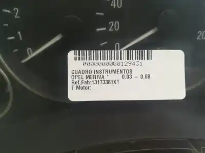 Second-hand car spare part Dashboard for OPEL MERIVA * OEM IAM references 13173381XT  