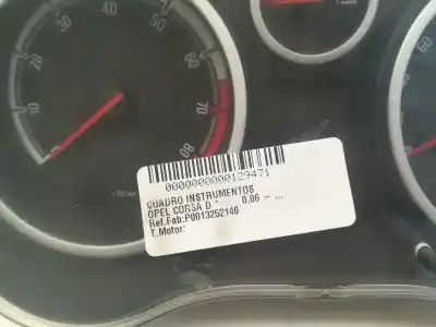 Pezzo di ricambio per auto di seconda mano Pannello Degli Strumenti per OPEL CORSA D S-D PD11 Riferimenti OEM IAM P0013252140  