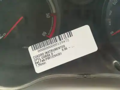 Pezzo di ricambio per auto di seconda mano pannello degli strumenti per opel corsa d s-d pd11 riferimenti oem iam p0013264261  