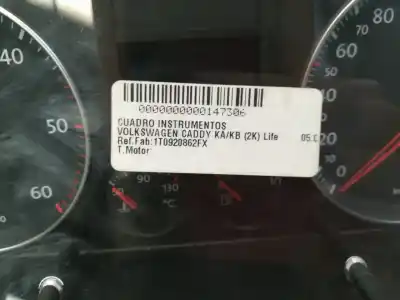 Автозапчастина б/у панель інструментів для volkswagen caddy ka/kb (2k) life посилання на oem iam 1t0920862fx  