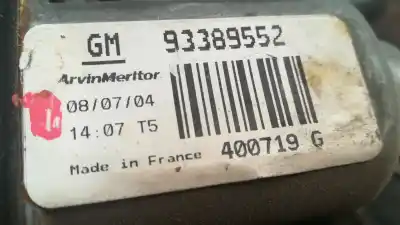 Peça sobressalente para automóvel em segunda mão elevador de vidros traseiro direito por opel meriva * referências oem iam 93389552  