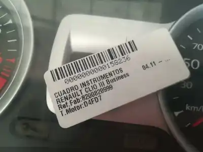 Peça sobressalente para automóvel em segunda mão quadrante por renault clio iii business referências oem iam 8200820999d  