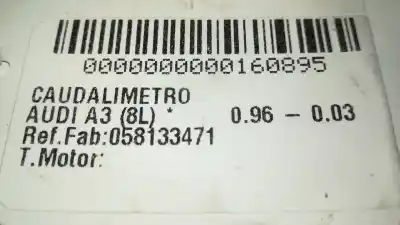 Second-hand car spare part flowmeter for audi a3 (8l) 8l oem iam references 058133471  
