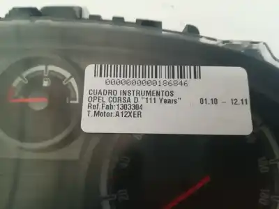 Автозапчастина б/у панель інструментів для opel corsa d ´´111 years´´ посилання на oem iam 1303304  