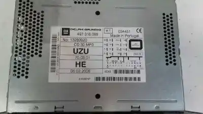 Pezzo di ricambio per auto di seconda mano Impianto Audio / Radio Cd per OPEL CORSA D ´´111 Years´´ Riferimenti OEM IAM 497316088  