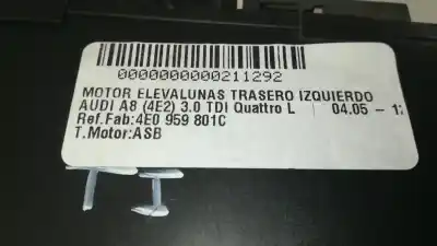 Автозапчастина б/у двиг скла задне ліво для audi a8 (4e2) 3.0 tdi quattro посилання на oem iam 4e0 959 801c  