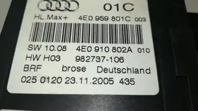 Автозапчасти б/у мотор заднего левого стекла за AUDI A8 (4E2) 3.0 TDI Quattro ссылки OEM IAM 4E0 959 801C  