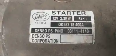 Peça sobressalente para automóvel em segunda mão motor de arranque por kia carnival 2.9 crdi vgt active referências oem iam ok55218400a  