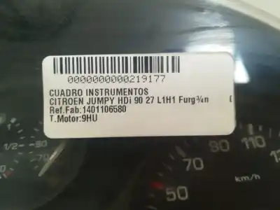 Автозапчастина б/у панель інструментів для citroen jumpy hdi 90 27 l1h1 furg. 90 cv / 66 kw посилання на oem iam 1401106580  