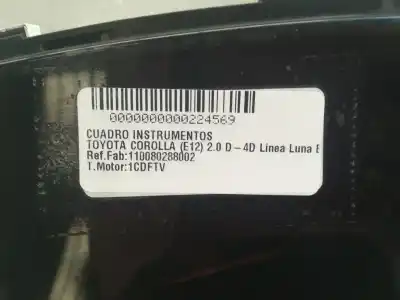 Second-hand car spare part dashboard for toyota corolla (e12) 2.0 d-4d linea luna berlina oem iam references 110080288002  