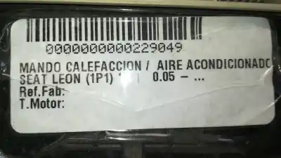 Peça sobressalente para automóvel em segunda mão comando de sofagem (chauffage / ar condicionado) por seat leon (1p1) leon (1p1) (2005 - 2012) referências oem iam   