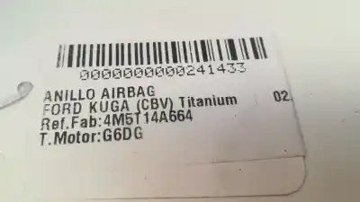 Peça sobressalente para automóvel em segunda mão fita do airbag por ford kuga (cbv) titanium referências oem iam 4m5t14a664  