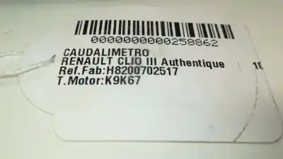 Second-hand car spare part flowmeter for renault clio iii authentique oem iam references h8200702517  