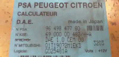 Second-hand car spare part electronic module for citroen c3 pluriel 1.4 oem iam references 9649847780  