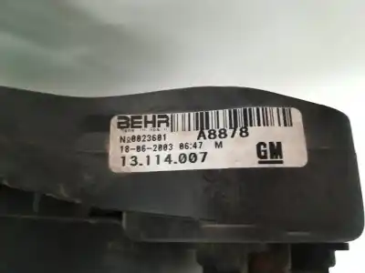Автозапчастина б/у електро вентилятор для opel corsa c furgoneta/hatchback (x01) 1.7 di 16v (f08, w5l) посилання на oem iam 13114007  