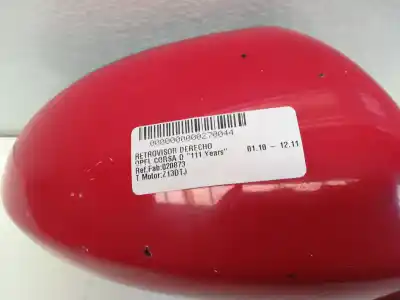 Pezzo di ricambio per auto di seconda mano retrovisore destro per opel corsa d ´´111 years´´ riferimenti oem iam e1020873  