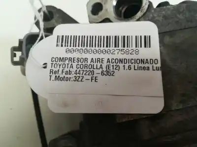 Second-hand car spare part air conditioning compressor for toyota corolla (e12) 1.6 16v oem iam references 447220-6352  