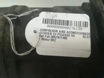 Second-hand car spare part air conditioning compressor for citroen c4 picasso i monospace (ud_) 1.6 hdi oem iam references 9651911480  
