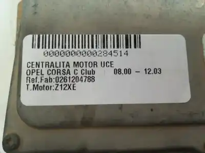 Автозапчастина б/у ебу контролер двигуна для OPEL CORSA C FURGONETA/HATCHBACK (X01) 1.2 16V (F08, W5L) Посилання на OEM IAM 0261204788  