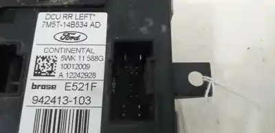 Second-hand car spare part rear left window motor for ford kuga (cbv) titanium oem iam references 7m5t14b534ad