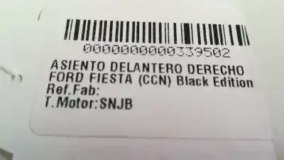 Peça sobressalente para automóvel em segunda mão assento dianteiro direito por ford fiesta (ccn) black edition referências oem iam   