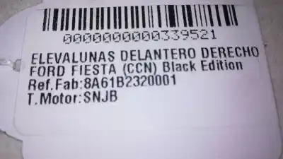 Piesă de schimb auto la mâna a doua mecanism acționare geam fațã dreapta pentru ford fiesta (ccn) black edition referințe oem iam 8a61b2320001  