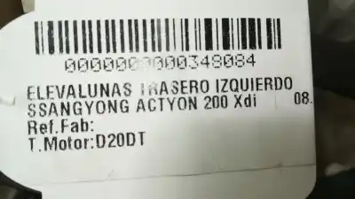 Peça sobressalente para automóvel em segunda mão elevador de vidros traseiro esquerdo por ssangyong actyon 200 xdi referências oem iam   