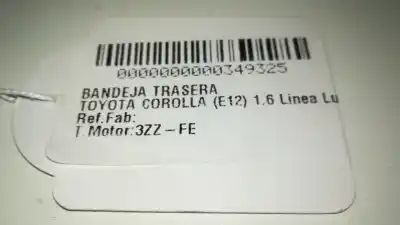 Second-hand car spare part parcel shelf for toyota corolla (e12) 1.6 16v oem iam references   