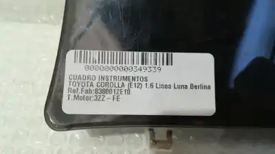 Second-hand car spare part dashboard for toyota corolla (e12) 1.6 16v oem iam references 8380012e10  