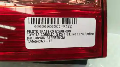 Second-hand car spare part left tailgate light for toyota corolla (e12) 1.6 16v oem iam references   