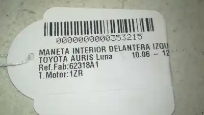 Tweedehands auto-onderdeel binnenhandgreep links voor voor toyota auris luna oem iam-referenties 62318a1