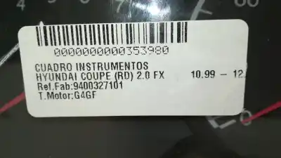 Peça sobressalente para automóvel em segunda mão quadrante por hyundai coupe (rd) 2.0 fx referências oem iam 9400327101  