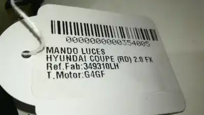 Second-hand car spare part multifunction switch for hyundai coupe (rd) 2.0 fx oem iam references 349310lh  